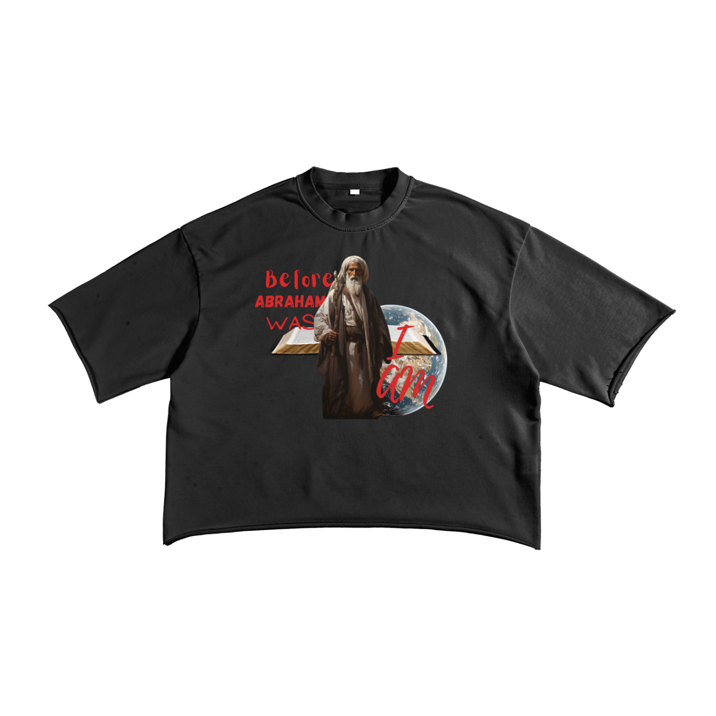 Before Abraham Raw Edge T-Shirt | Christian Graphic Streetwear Tee
