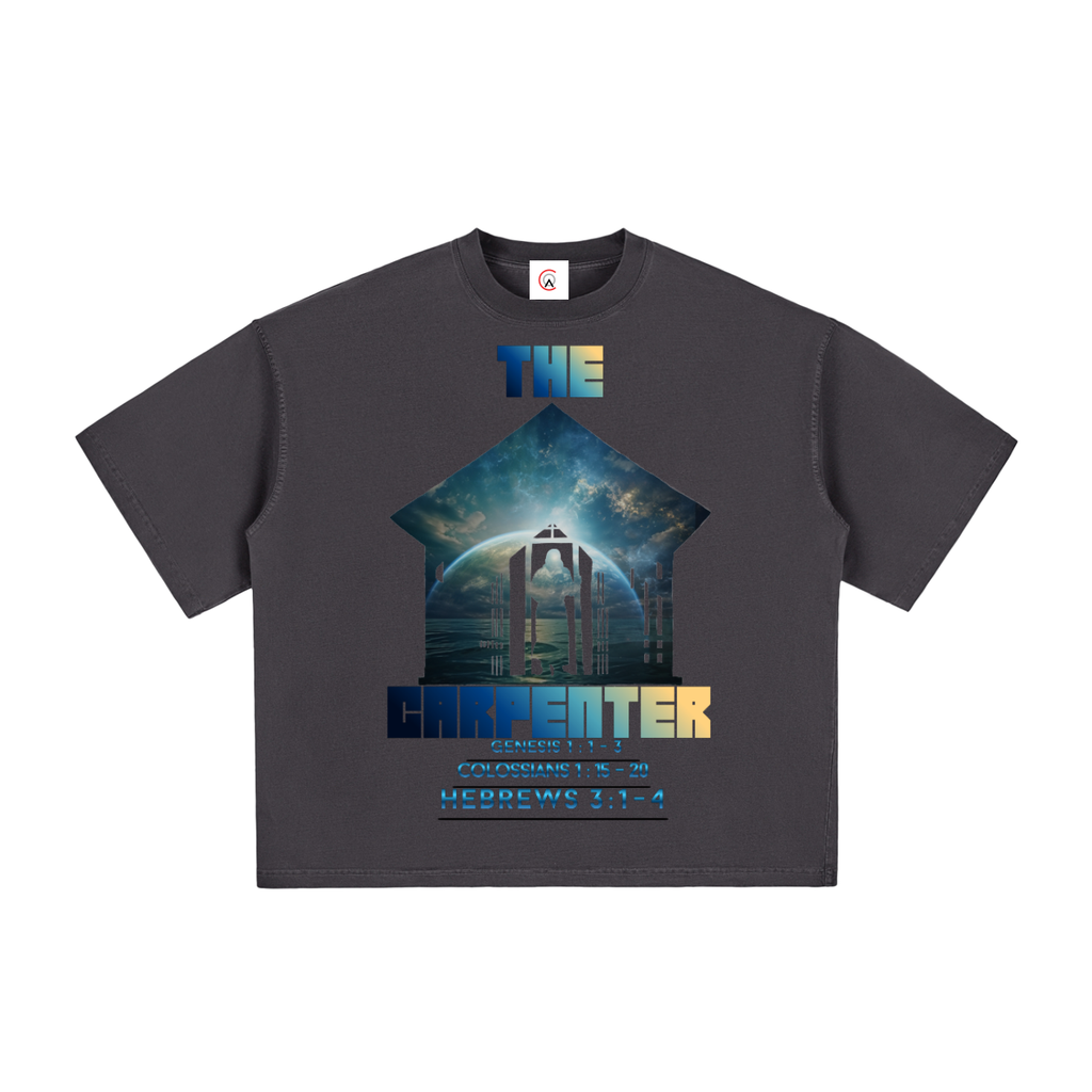 The Carpenter Vintage Washed Boxy T-Shirt | Faith-Based Streetwear Tee
