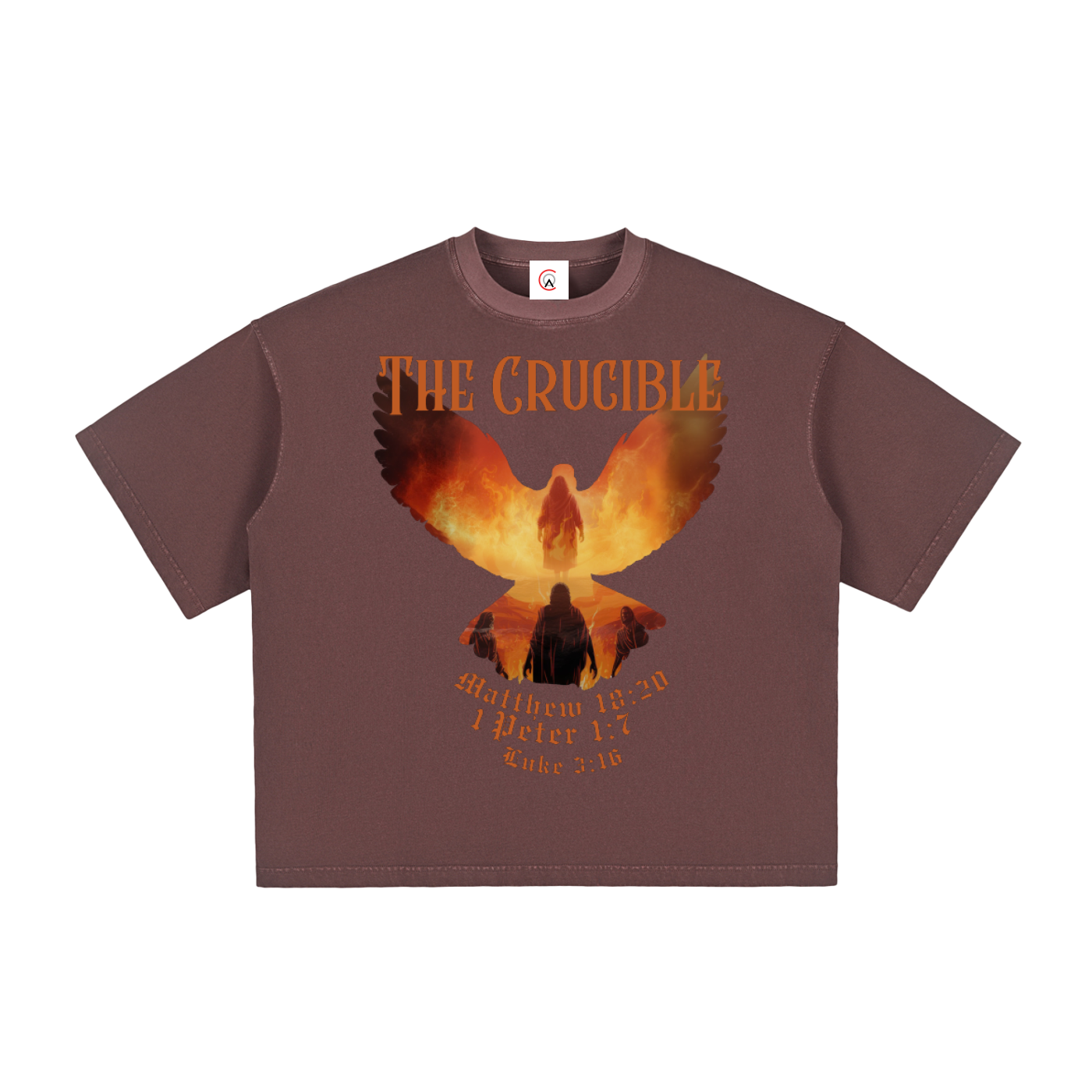 The Crucible Vintage Washed Boxy T-Shirt | Christian Streetwear Graphic Tee