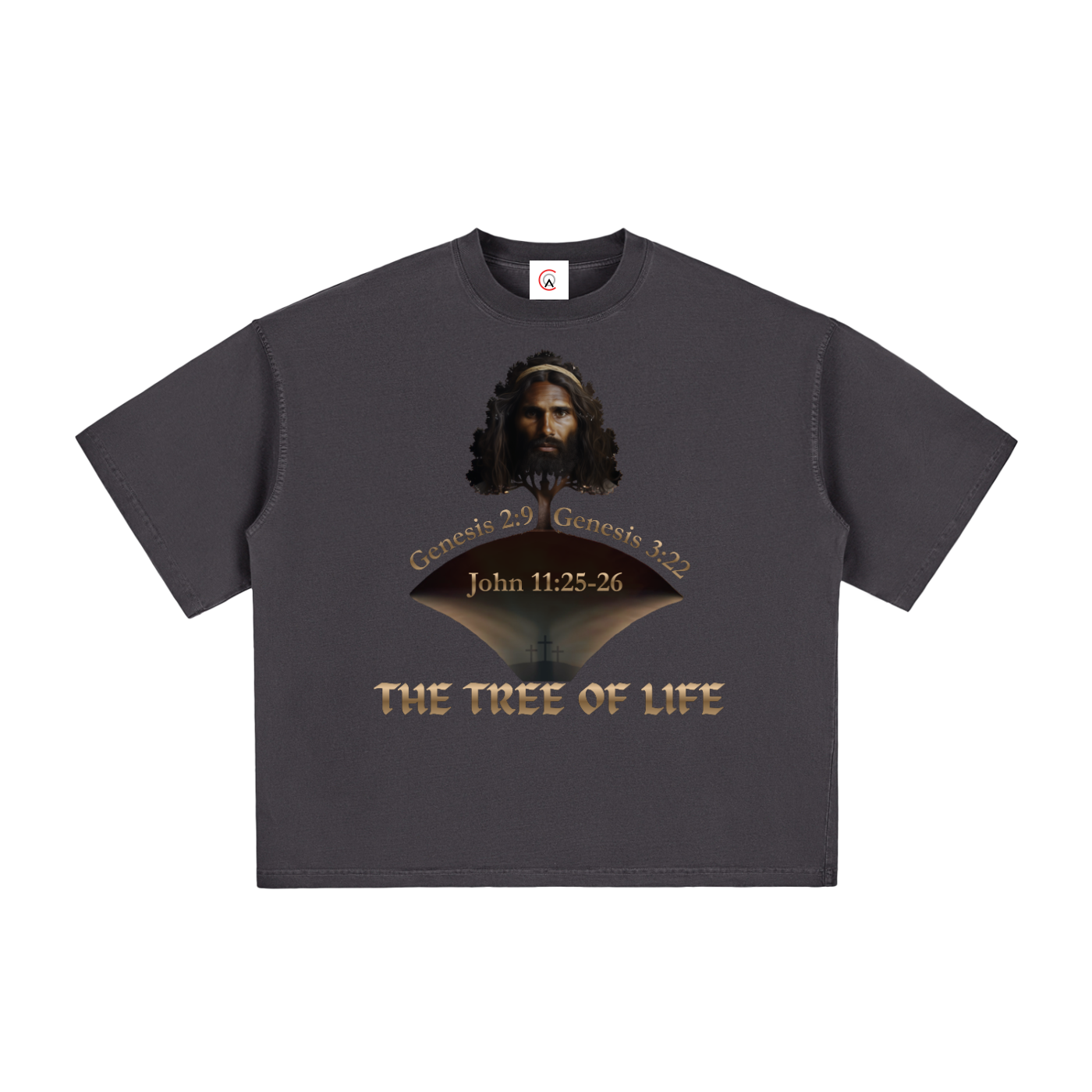 The Tree of Life Vintage Washed Boxy T-Shirt | Faith-Based Streetwear Tee