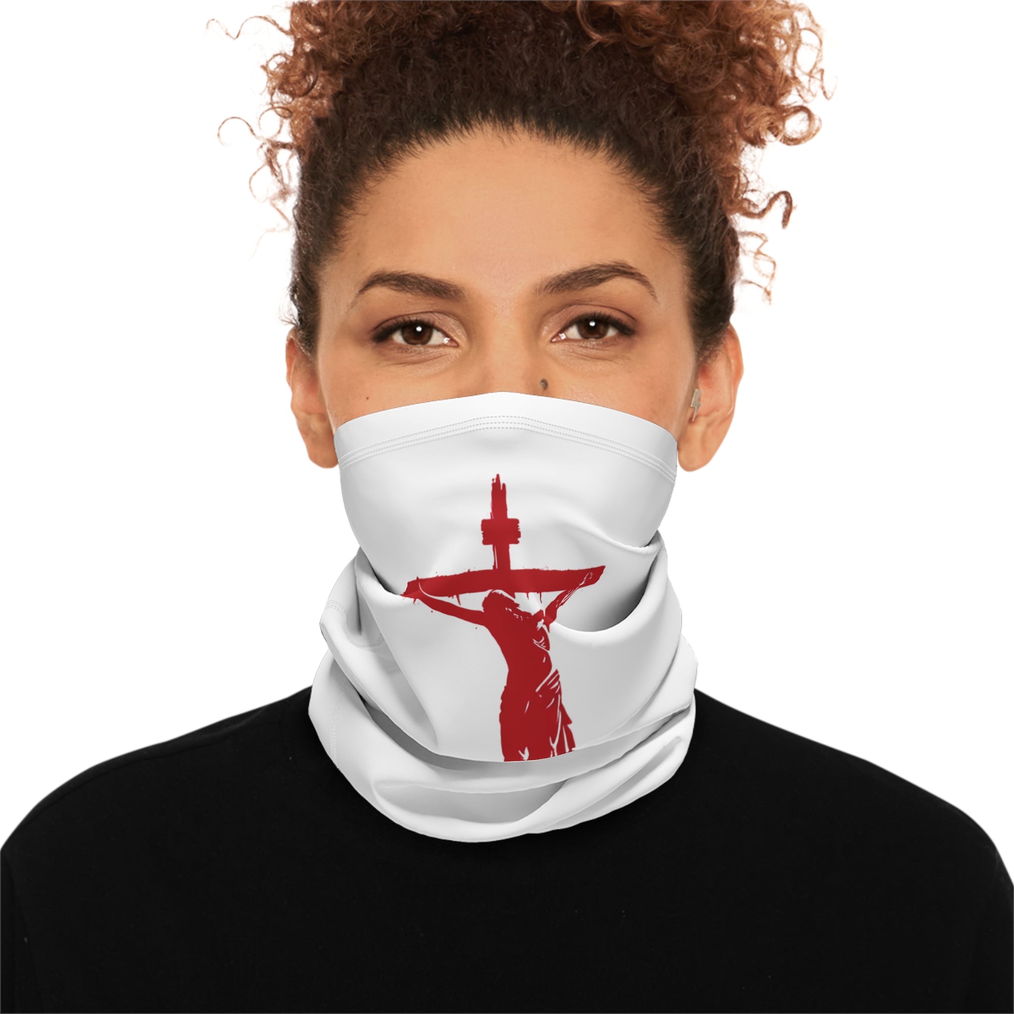 The Cross Red Drip Neck Gaiter | Christian Neck Gaiter