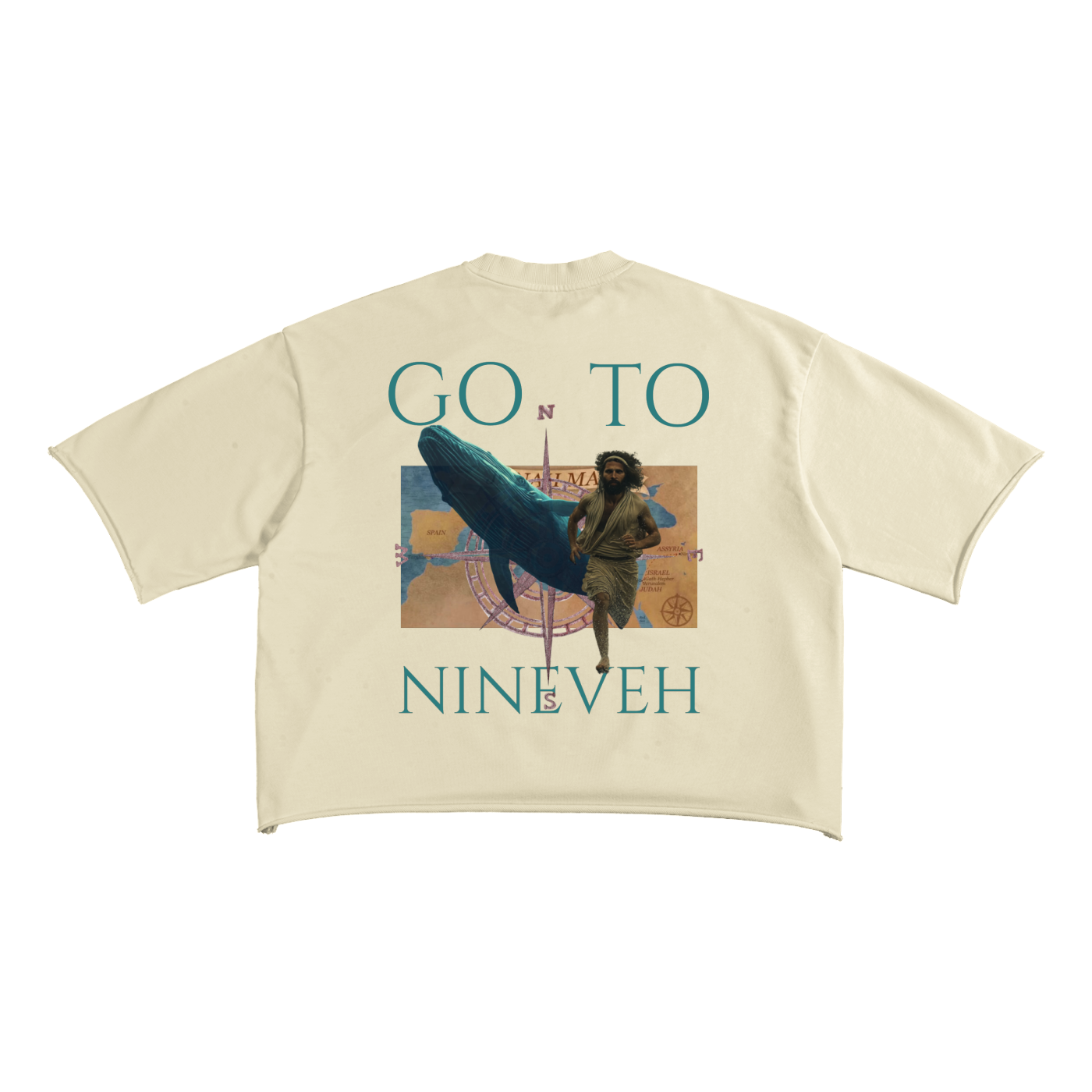 REPENT Jonah Raw Edge T-Shirt | Christian Streetwear Graphic Tee