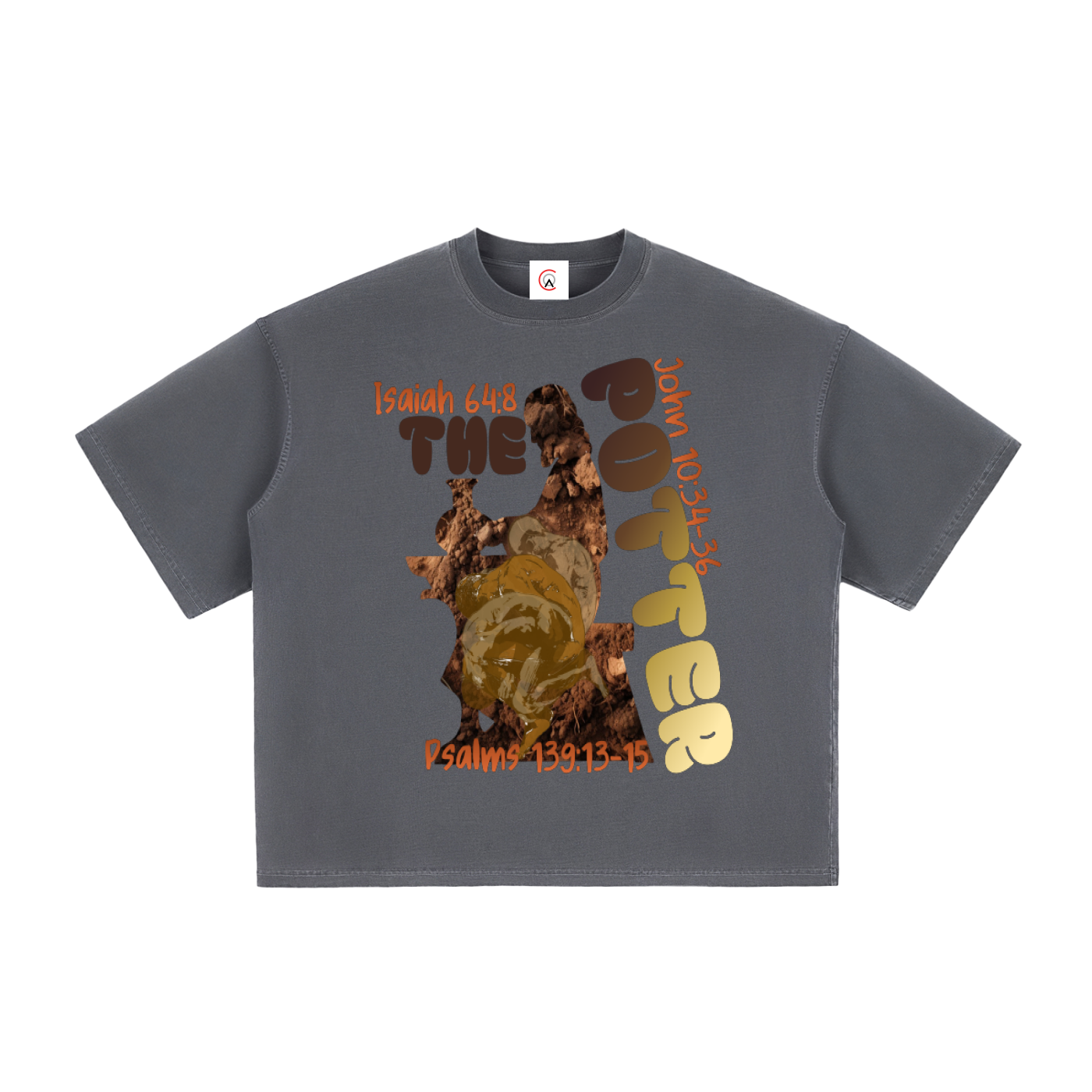 The Potter Vintage Washed Boxy T-Shirt | Faith-Based Streetwear Tee