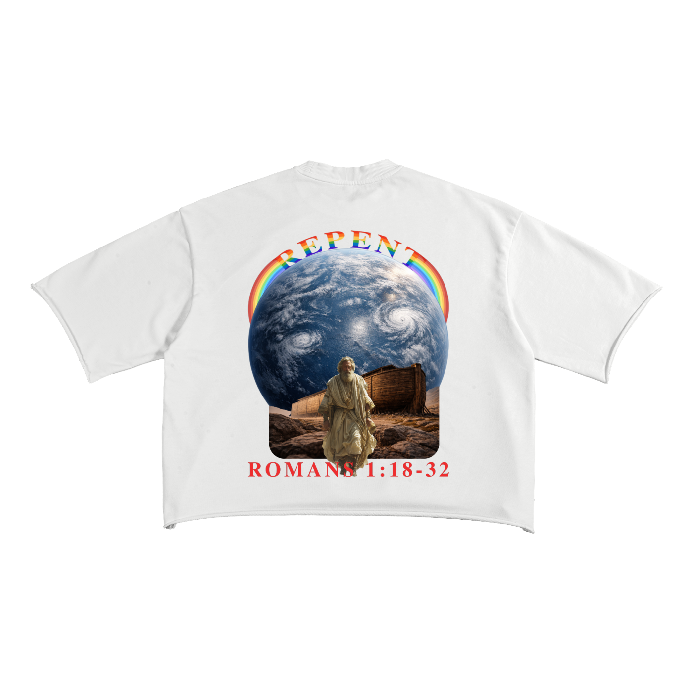REPENT Noah Raw Edge T-Shirt | Christian Graphic Streetwear Tee
