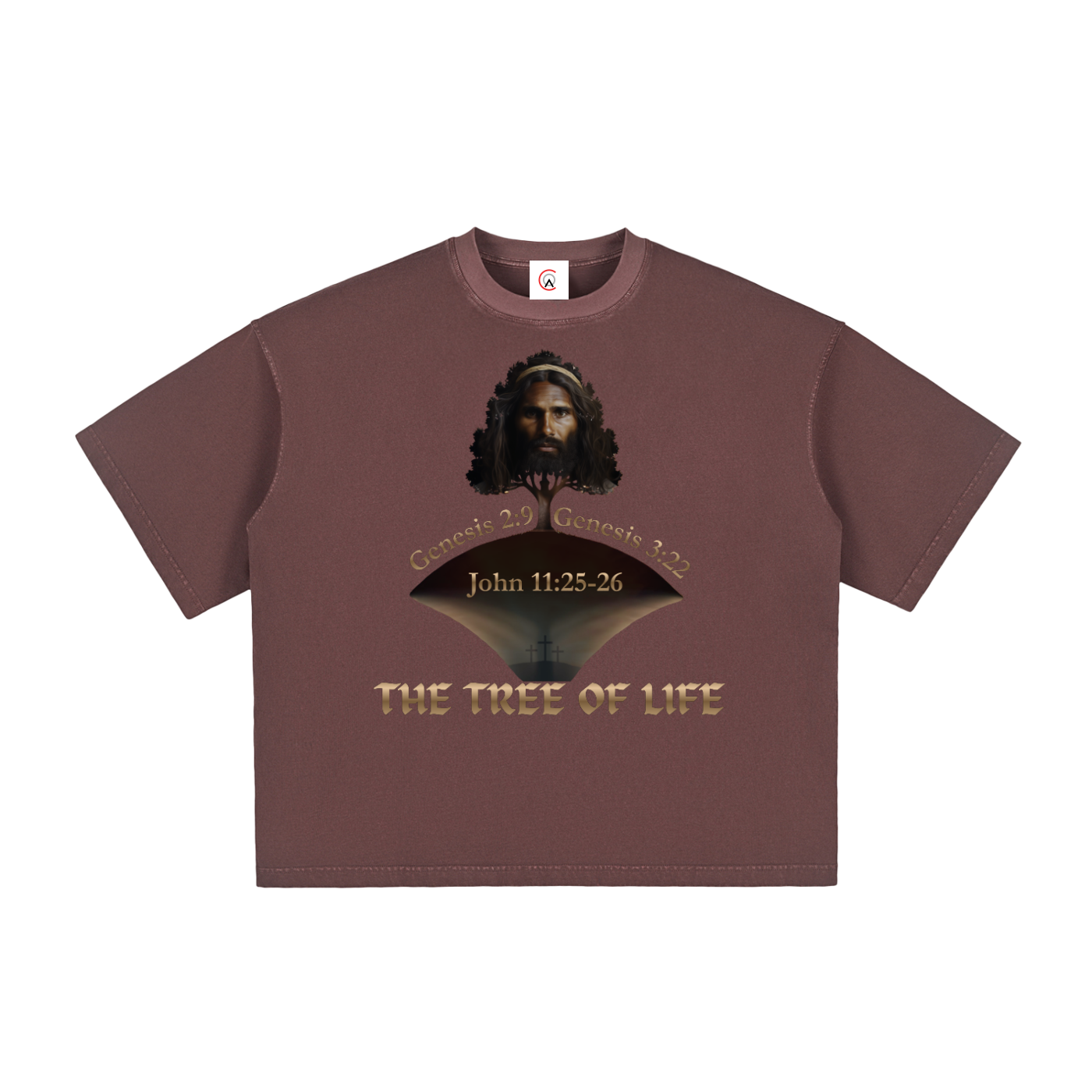The Tree of Life Vintage Washed Boxy T-Shirt | Faith-Based Streetwear Tee