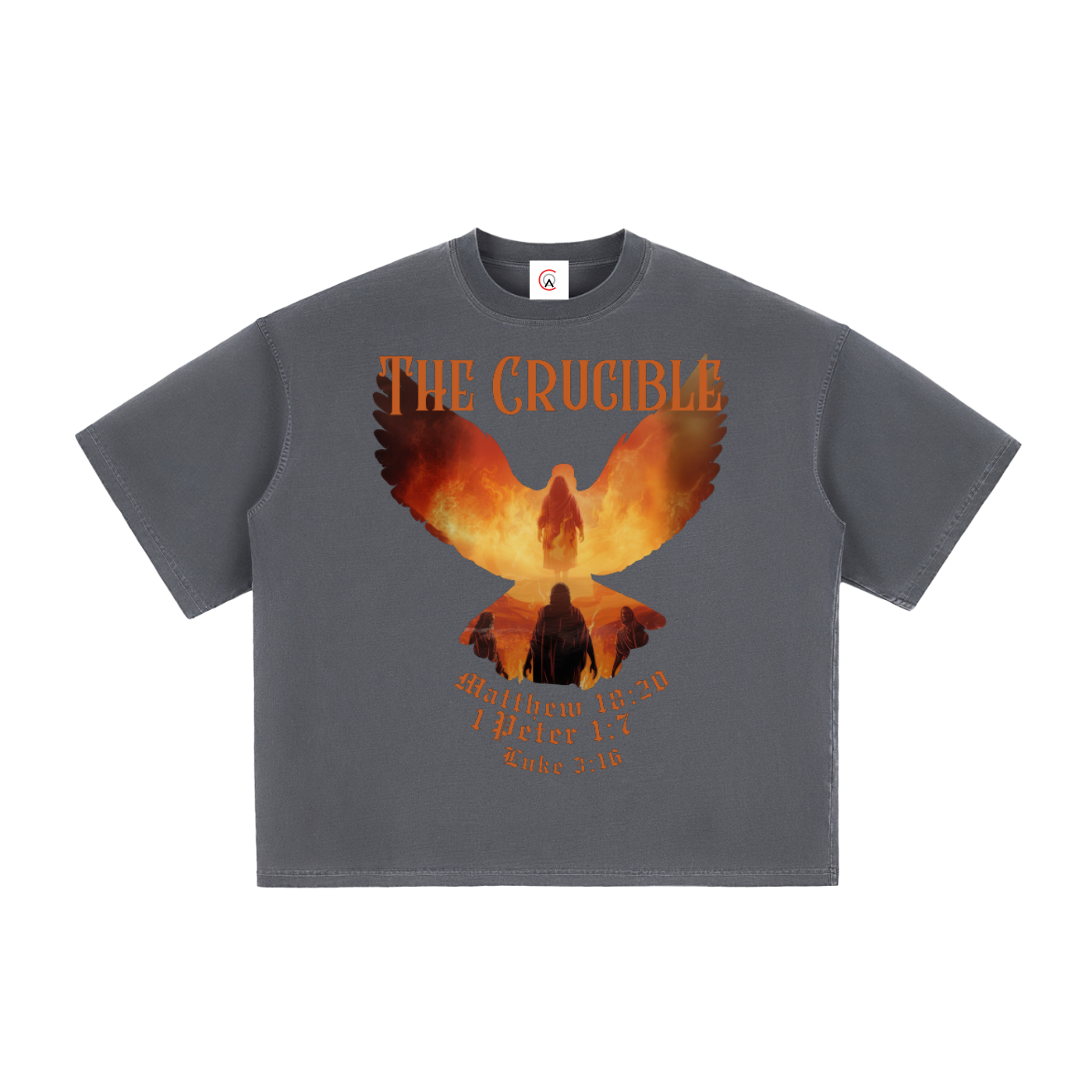 The Crucible Vintage Washed Boxy T-Shirt | Christian Streetwear Graphic Tee