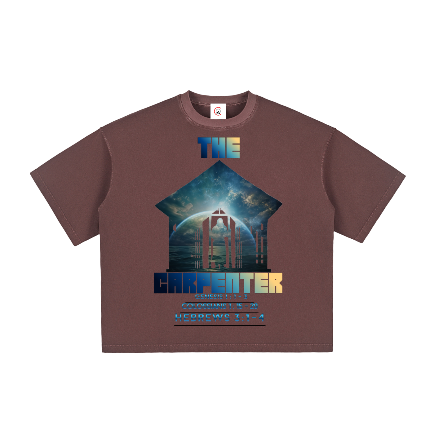 The Carpenter Vintage Washed Boxy T-Shirt | Faith-Based Streetwear Tee
