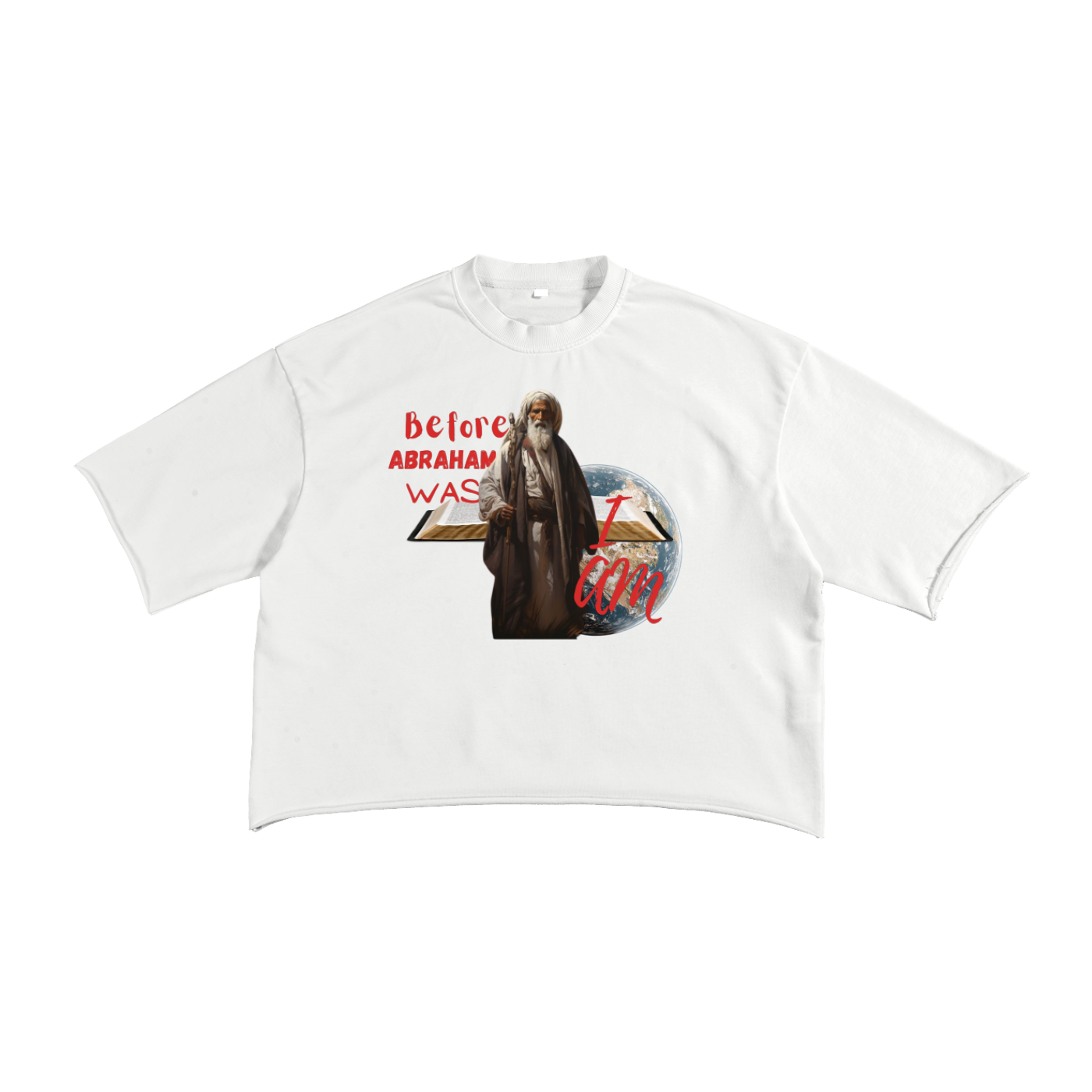 Before Abraham Raw Edge T-Shirt | Christian Graphic Streetwear Tee