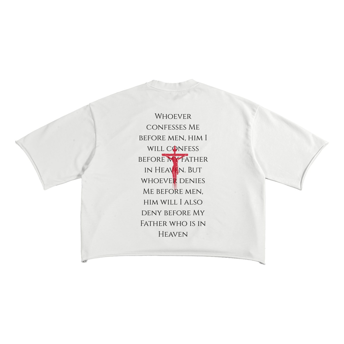 The Cross Raw Edge T-Shirt | Christian Streetwear Graphic Tee