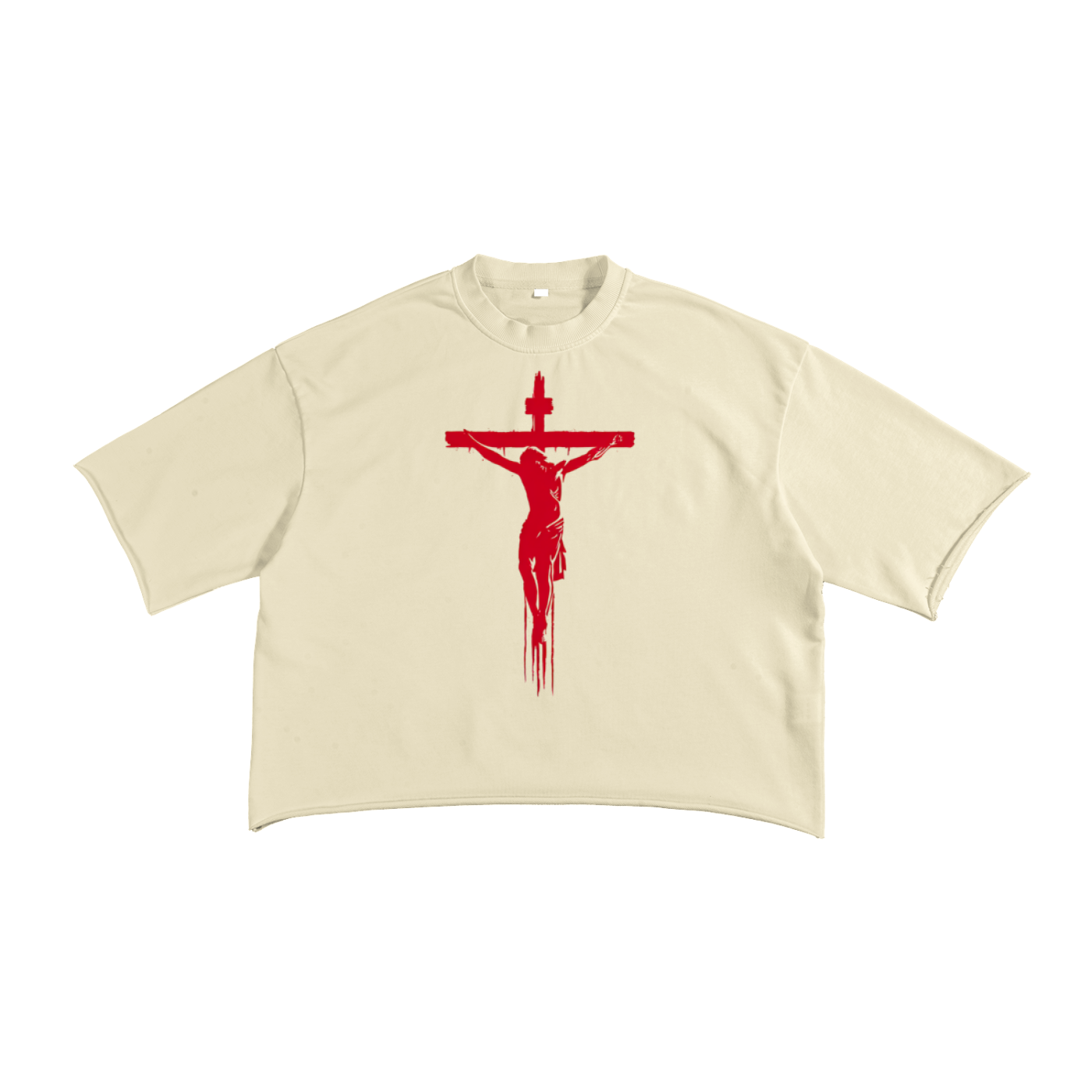 The Cross Raw Edge T-Shirt | Christian Streetwear Graphic Tee