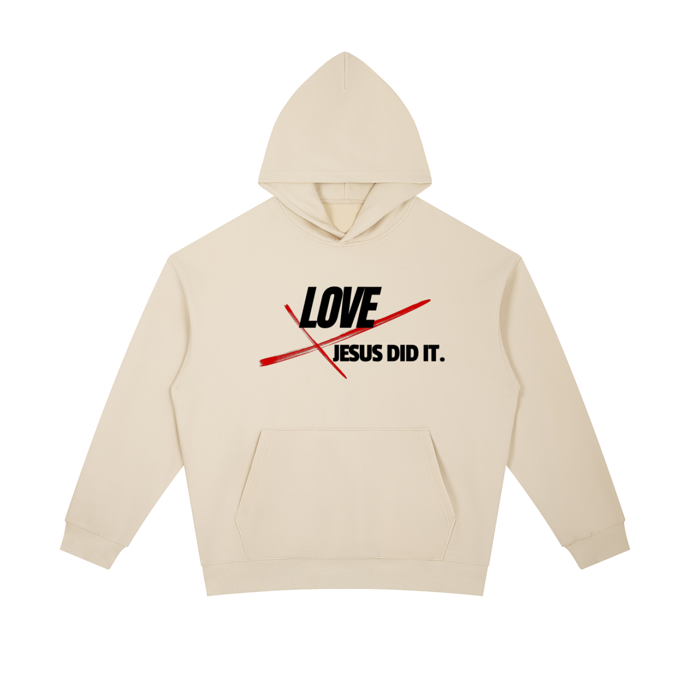 Jesus Did It Heavyweight Hoodie | Faith-Based Streetwear Hoodie