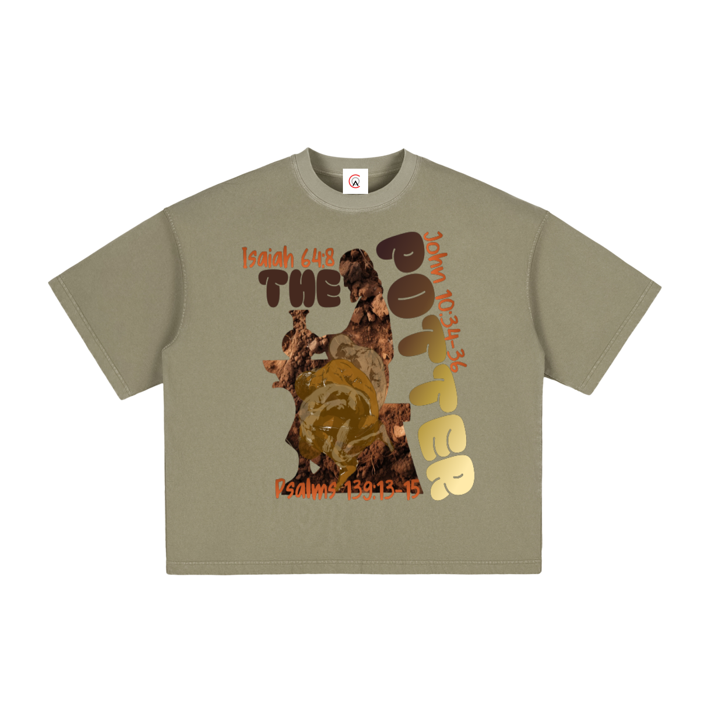 The Potter Vintage Washed Boxy T-Shirt | Faith-Based Streetwear Tee