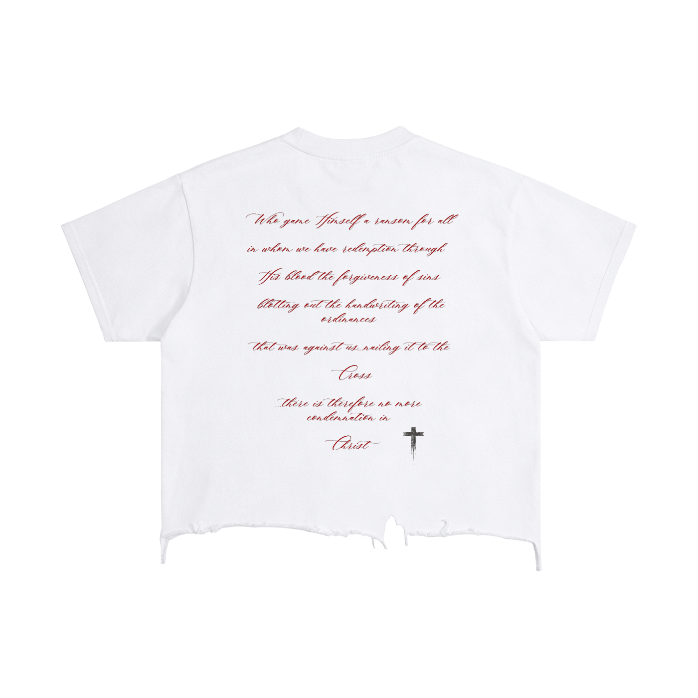 RANSOM (Passion) Boxy Distressed Hem T-Shirt | Christian Streetwear Graphic Tee