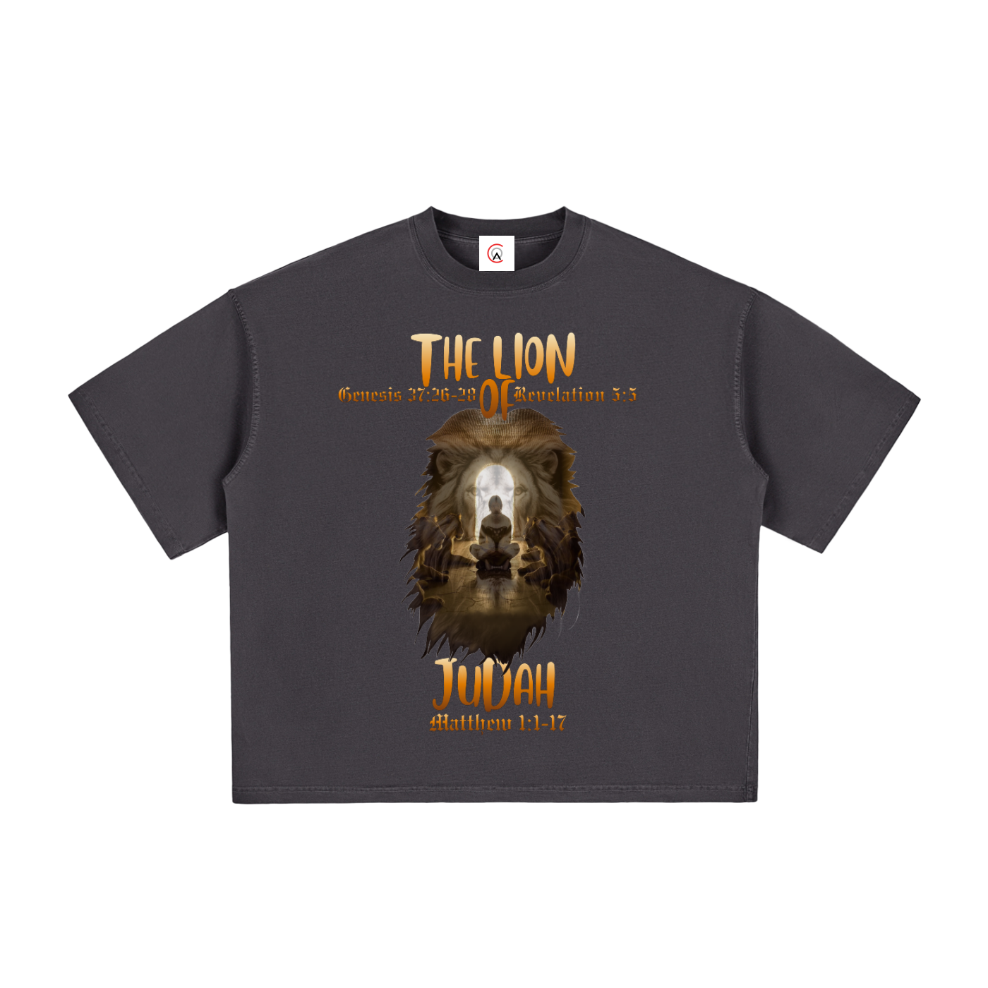 The Conqueror Vintage Washed Boxy T-Shirt | Faith-Based Streetwear Tee