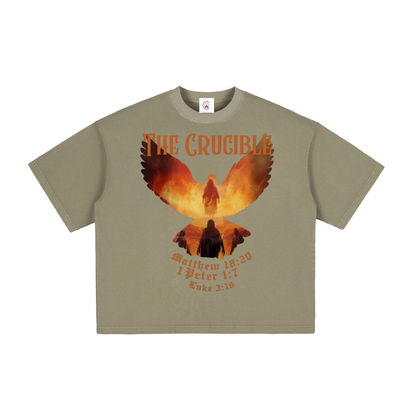 The Crucible Vintage Washed Boxy T-Shirt | Christian Streetwear Graphic Tee