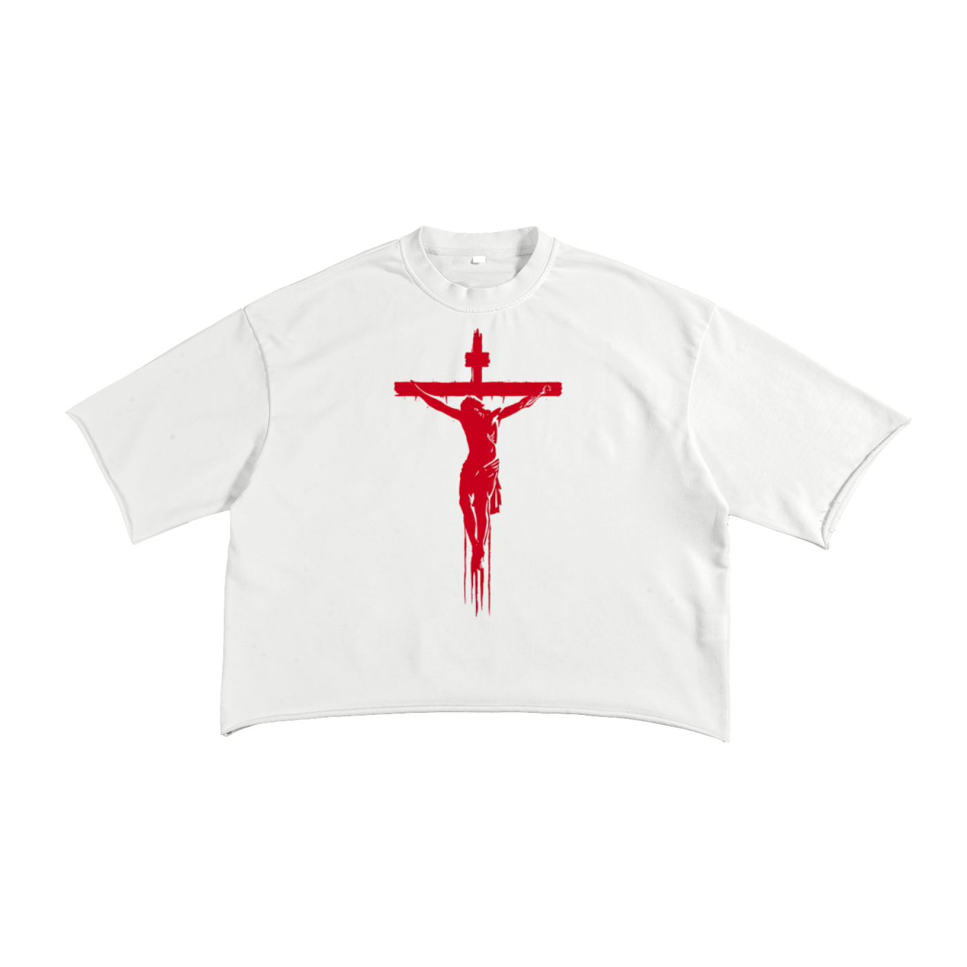The Cross Raw Edge T-Shirt | Christian Streetwear Graphic Tee