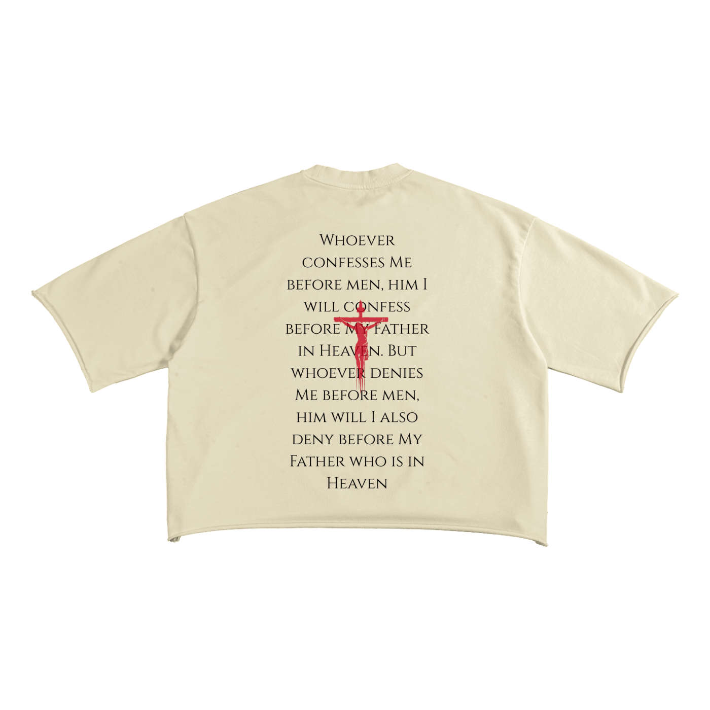 The Cross Raw Edge T-Shirt | Christian Streetwear Graphic Tee