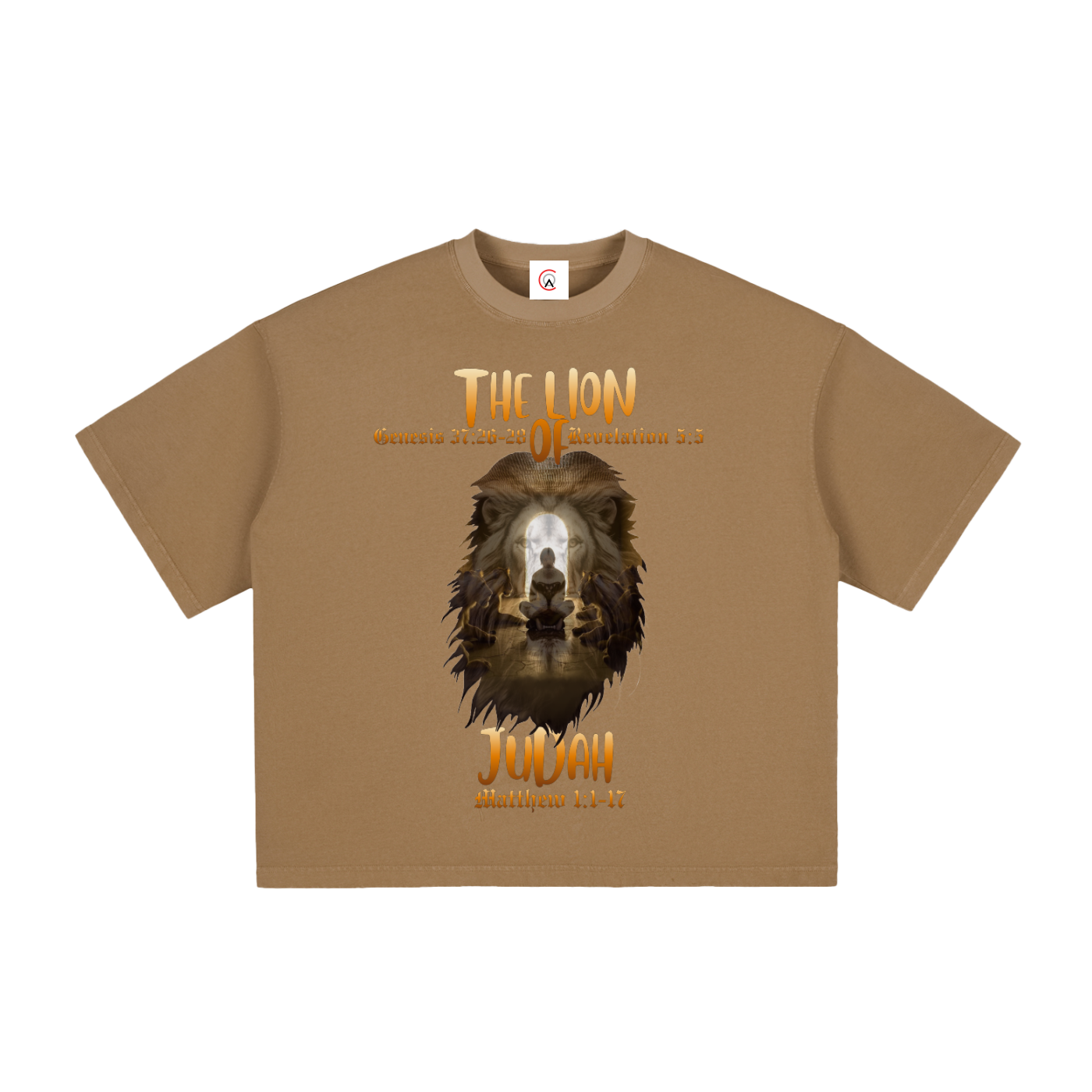 The Conqueror Vintage Washed Boxy T-Shirt | Faith-Based Streetwear Tee