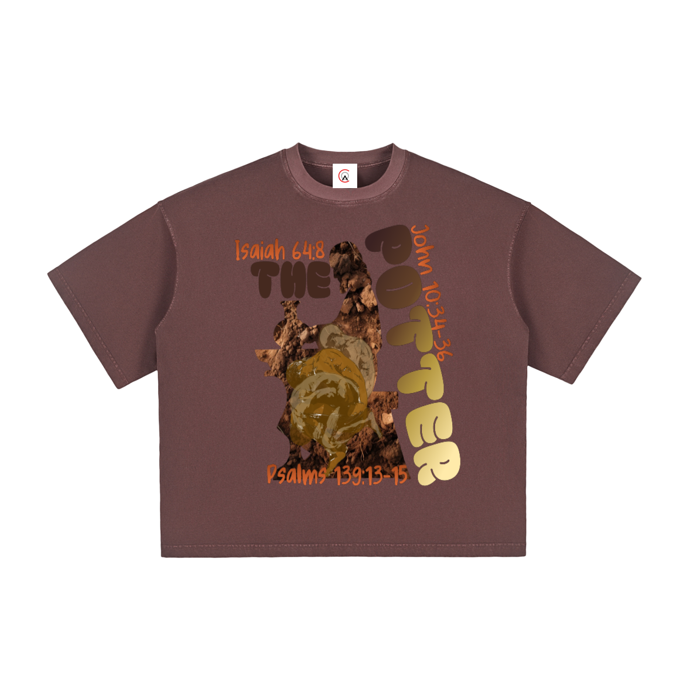 The Potter Vintage Washed Boxy T-Shirt | Faith-Based Streetwear Tee