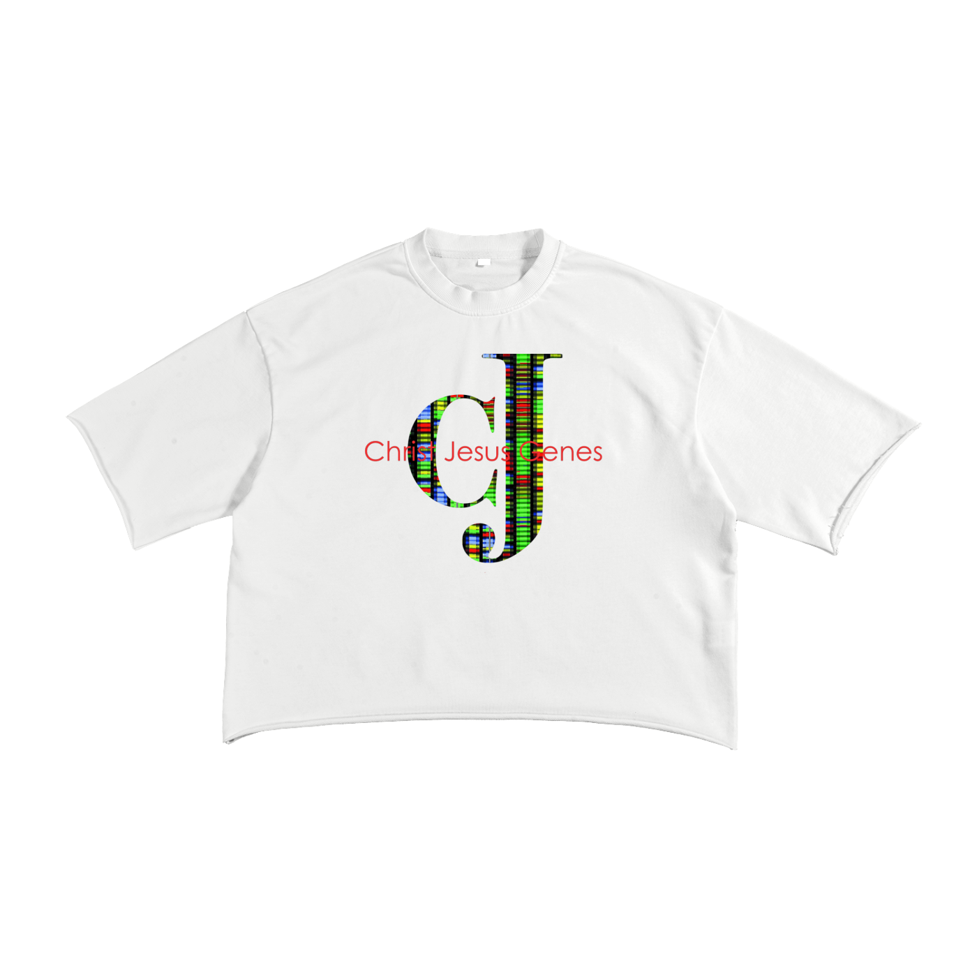 Christ Jesus Genes Multi Raw Edge T-Shirt | Christian Streetwear Graphic Tee