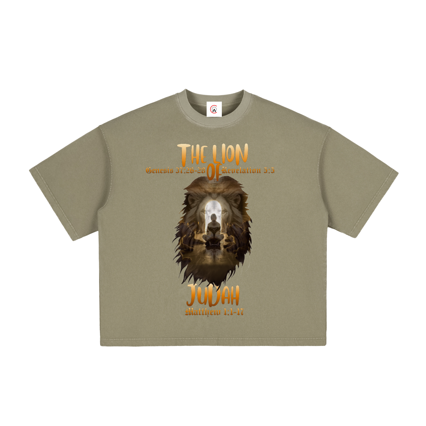 The Conqueror Vintage Washed Boxy T-Shirt | Faith-Based Streetwear Tee