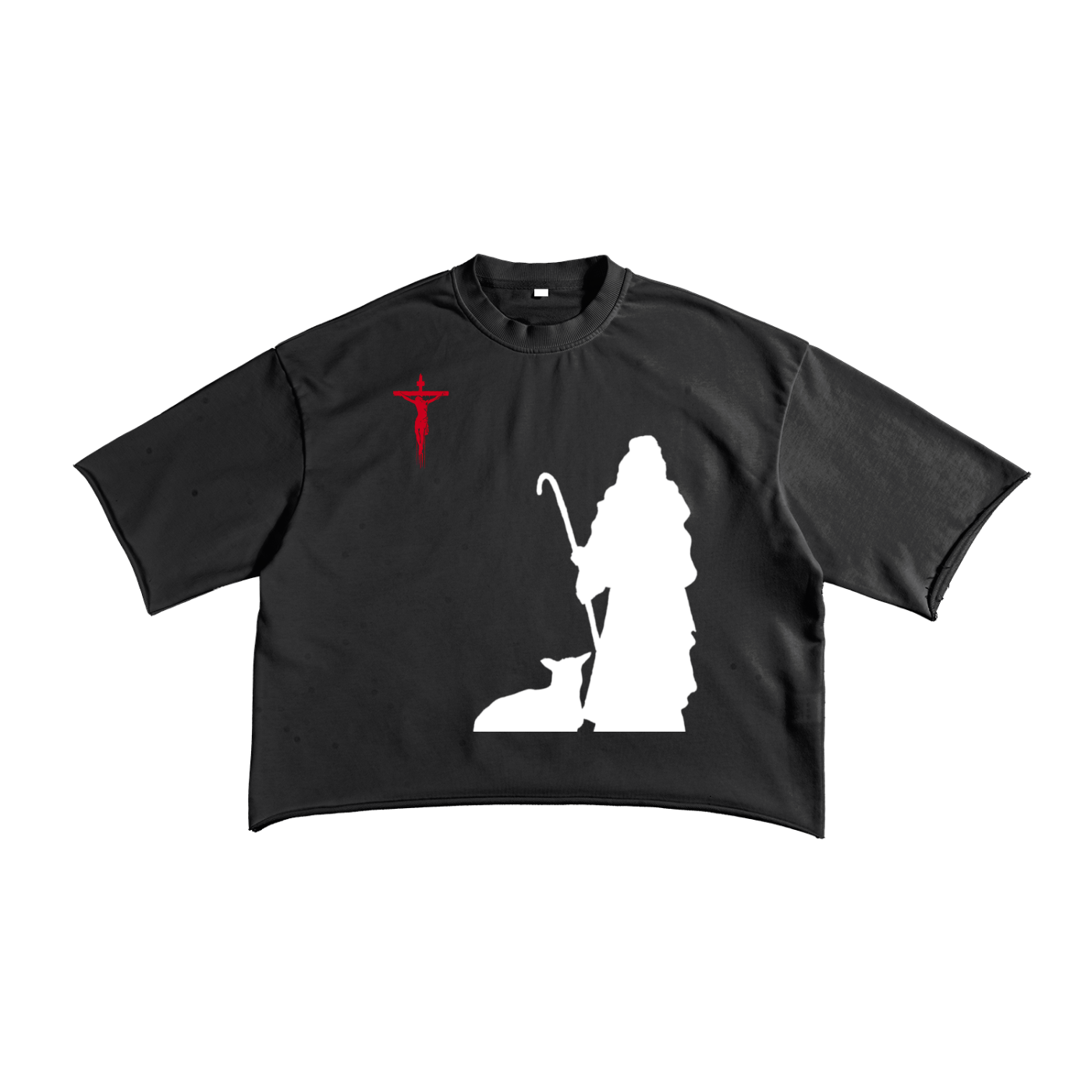 Big Shepherd Raw Edge T-Shirt | Faith-Based Streetwear Tee