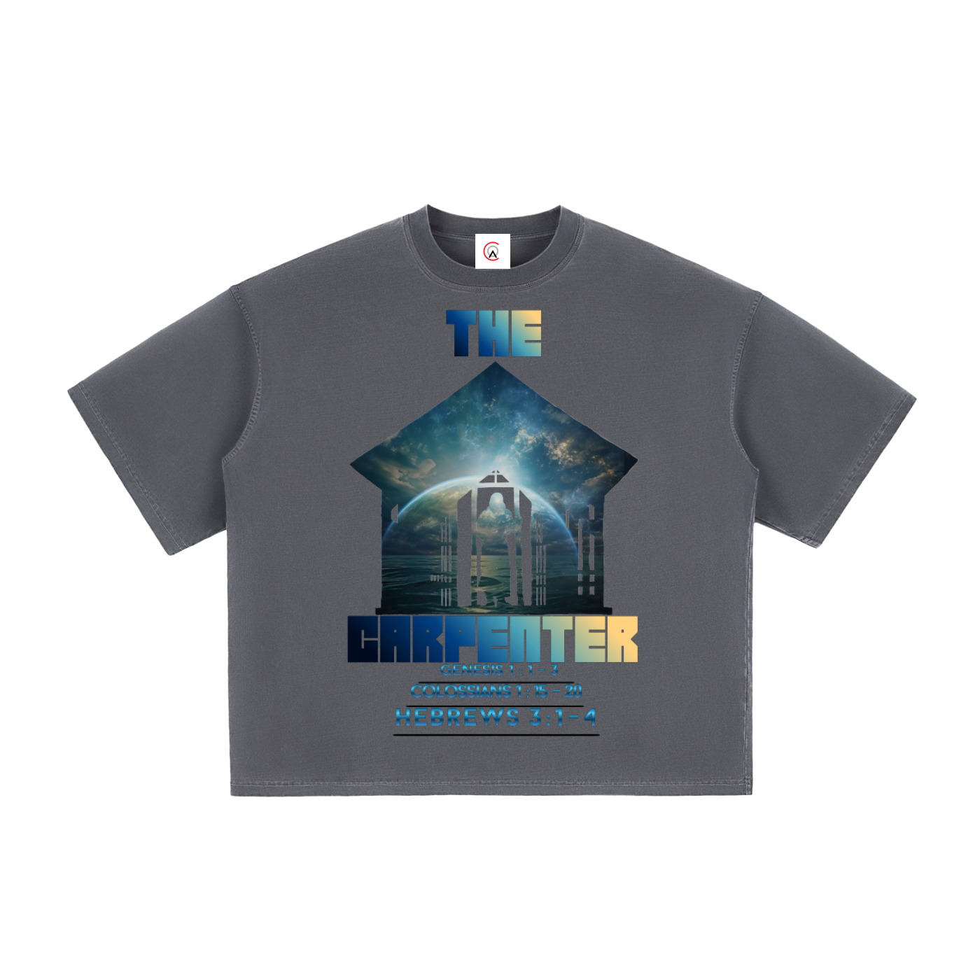 The Carpenter Vintage Washed Boxy T-Shirt | Faith-Based Streetwear Tee