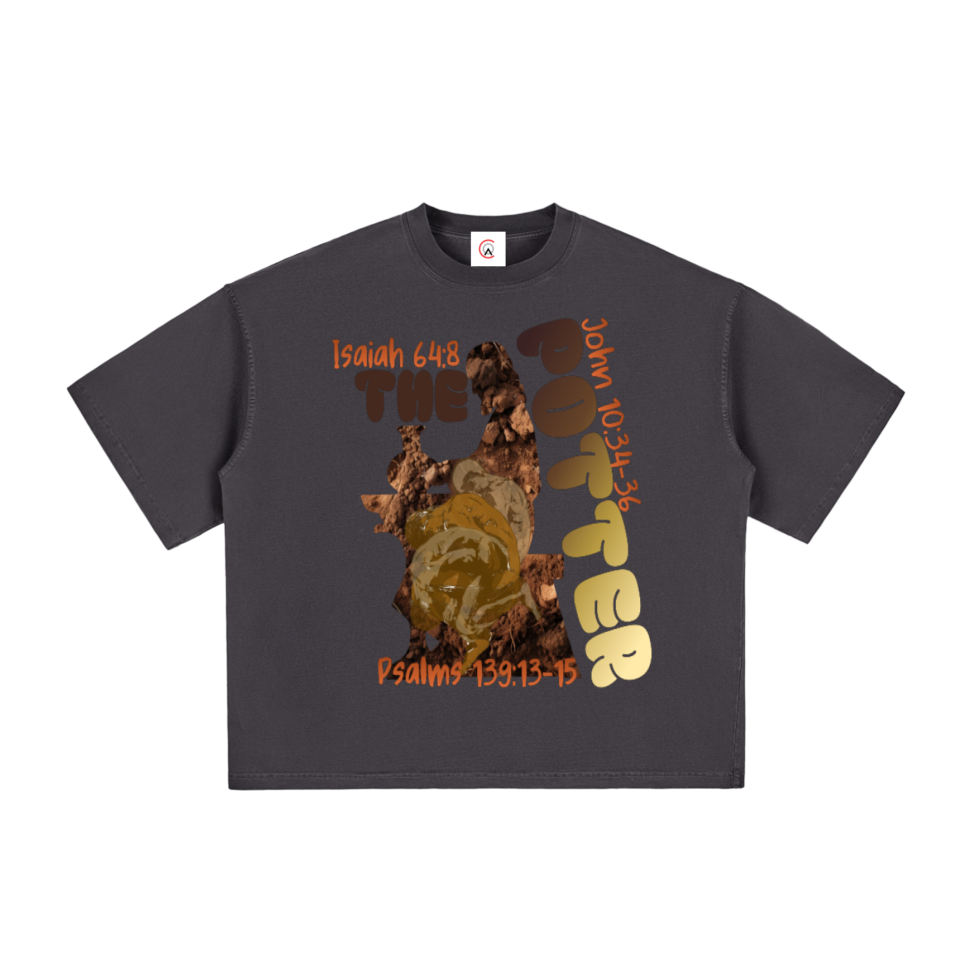 The Potter Vintage Washed Boxy T-Shirt | Faith-Based Streetwear Tee