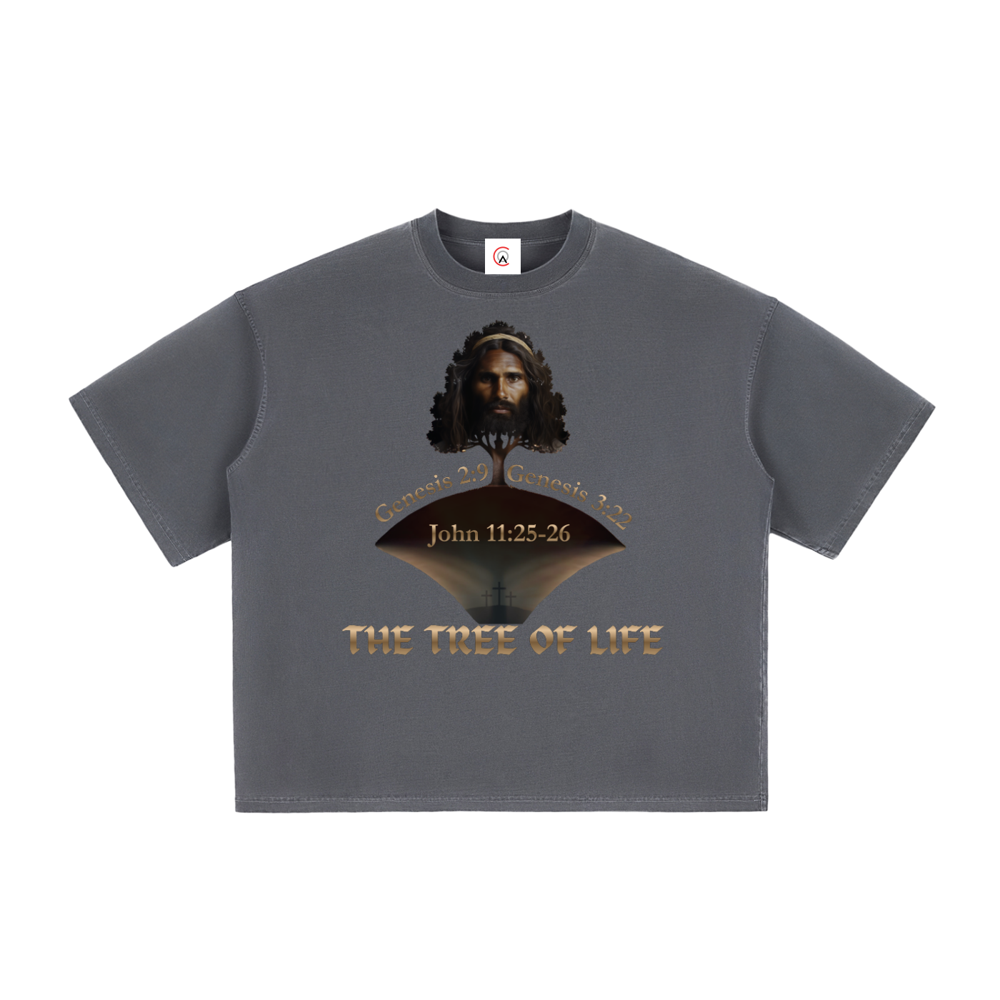 The Tree of Life Vintage Washed Boxy T-Shirt | Faith-Based Streetwear Tee