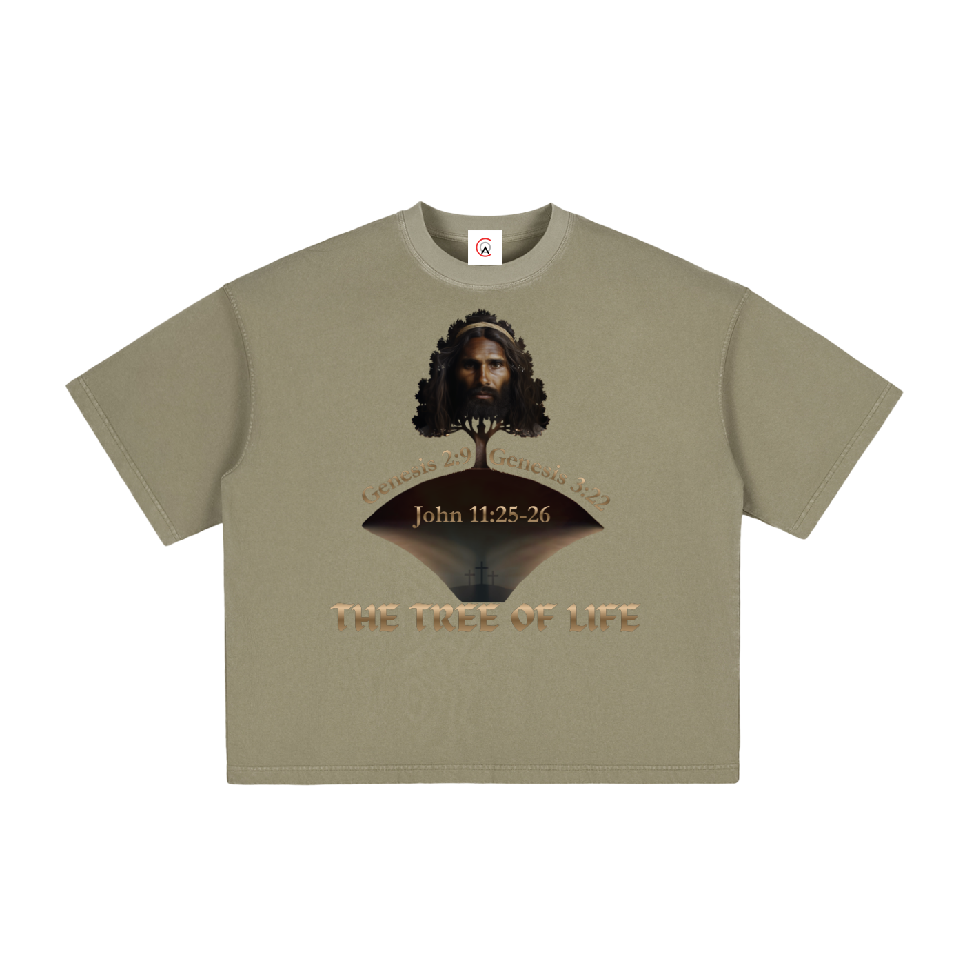 The Tree of Life Vintage Washed Boxy T-Shirt | Faith-Based Streetwear Tee